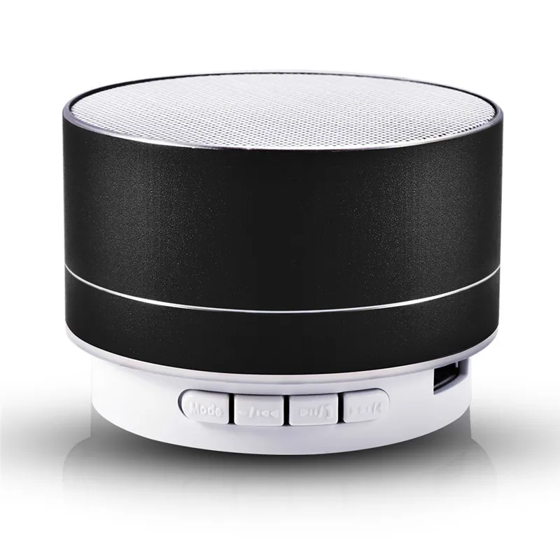 Black Мини-динамик s супер бас Bluetooth динамик стерео музыкальный сабвуфер Портативный светодиодный громкий динамик Громкая связь FM TF карта линейный вход - Цвет: Black