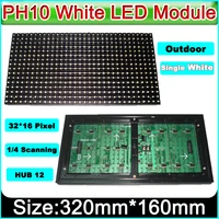 p10 white led display module outdoor waterproof white color led sign advertising display module