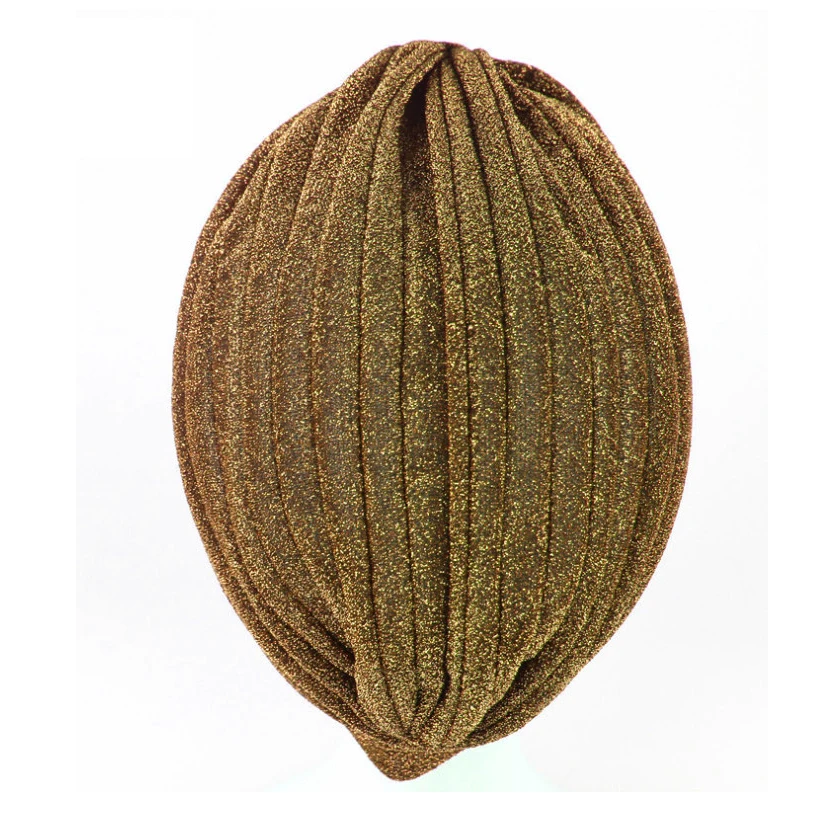 Vintage Glitter Turban for Women Headband Hair Accessories Headwear Fashion Woman Cotton Wrap Turbans Hat Cap Lady 2019| |