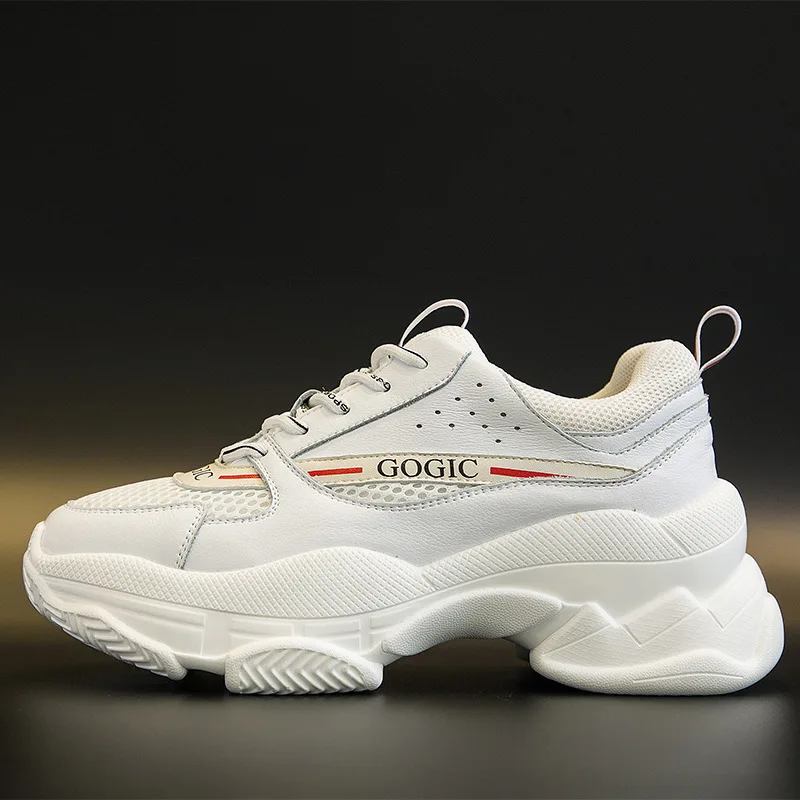 Женская Повседневная обувь белого цвета Модные брендовые кроссовки на платформе