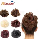 AliLeader, вьющиеся волосы шиньон термостойкие волокна чёрный; коричневый Для женщин синтетическая женская прическа, модный аксессуар для волос для булочек парик леди шиньоны для невествечерние