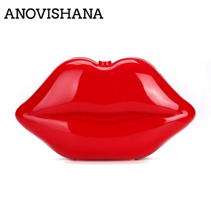 ANOVISHANA 2019 Новое поступление вечерние сумки акрил красный специальные леди Сумка