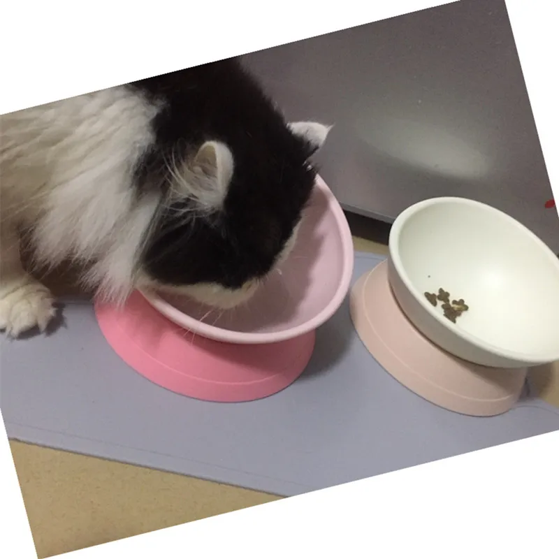 Японские миски и кормушки для кошек розового белого цвета роскошная миска