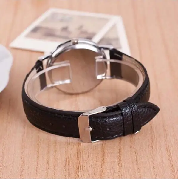 Модные мужские деловые кварцевые часы стильные высококачественные ПУ кожаные