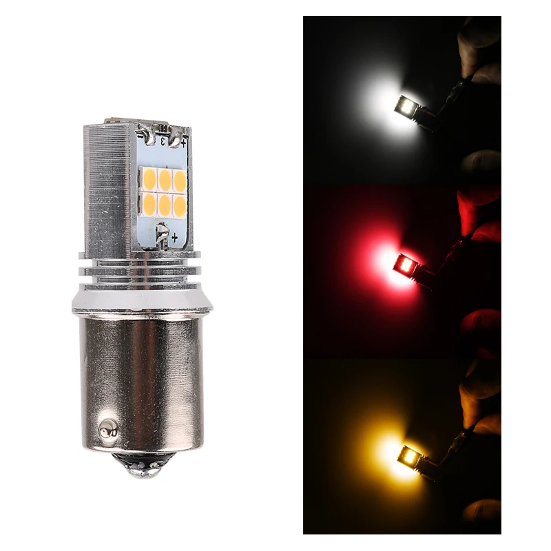 Hlxg 2 шт. P21W LED 1156 BA15S светодиодные лампы 500Lm Авто Сигнал поворота Задний стоп-сигнал