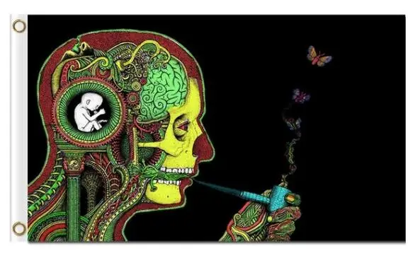 

Psychedelic trippy smoke people design prints 3x5ft flags
