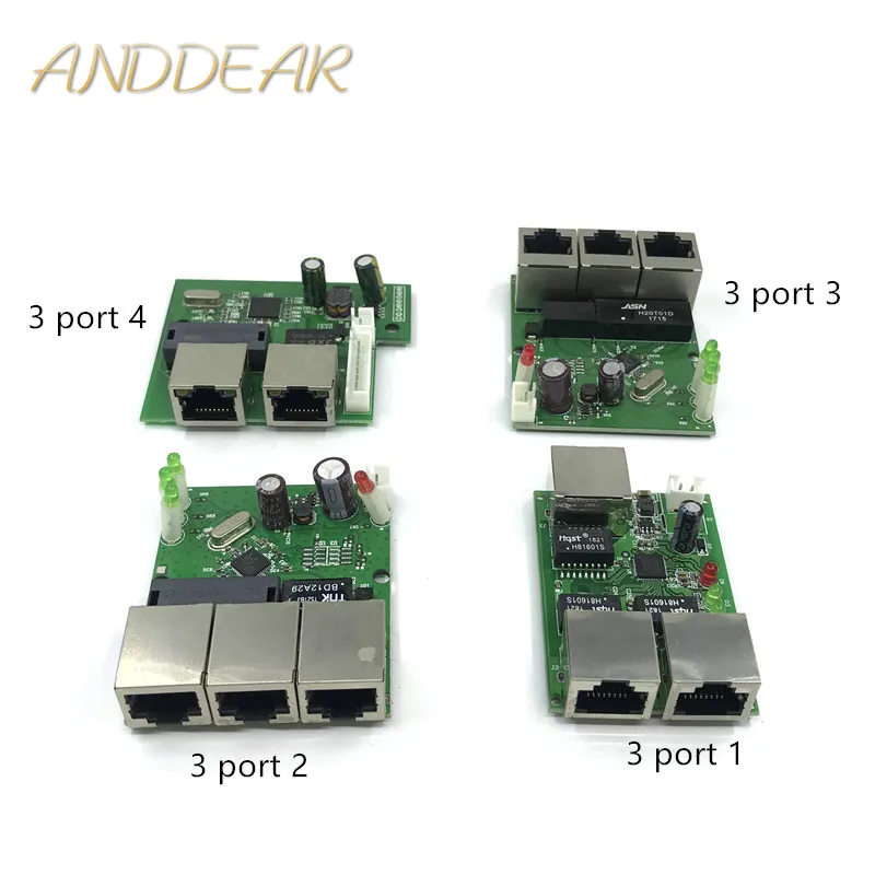 OEM Прямая поставка с завода Мини Быстрый 10 / 100 Мбит/с 3 портовый Ethernet сетевой