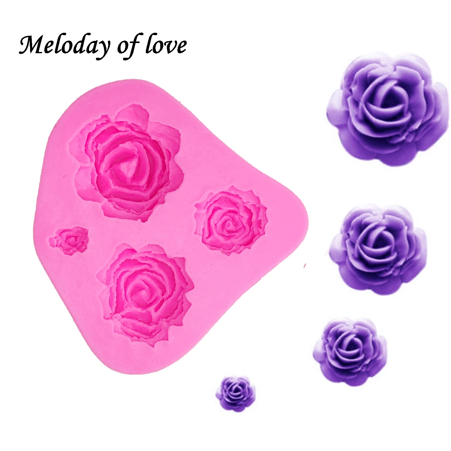 3D розы цветы шоколадные Свадебные инструменты для украшения торта DIY выпечка