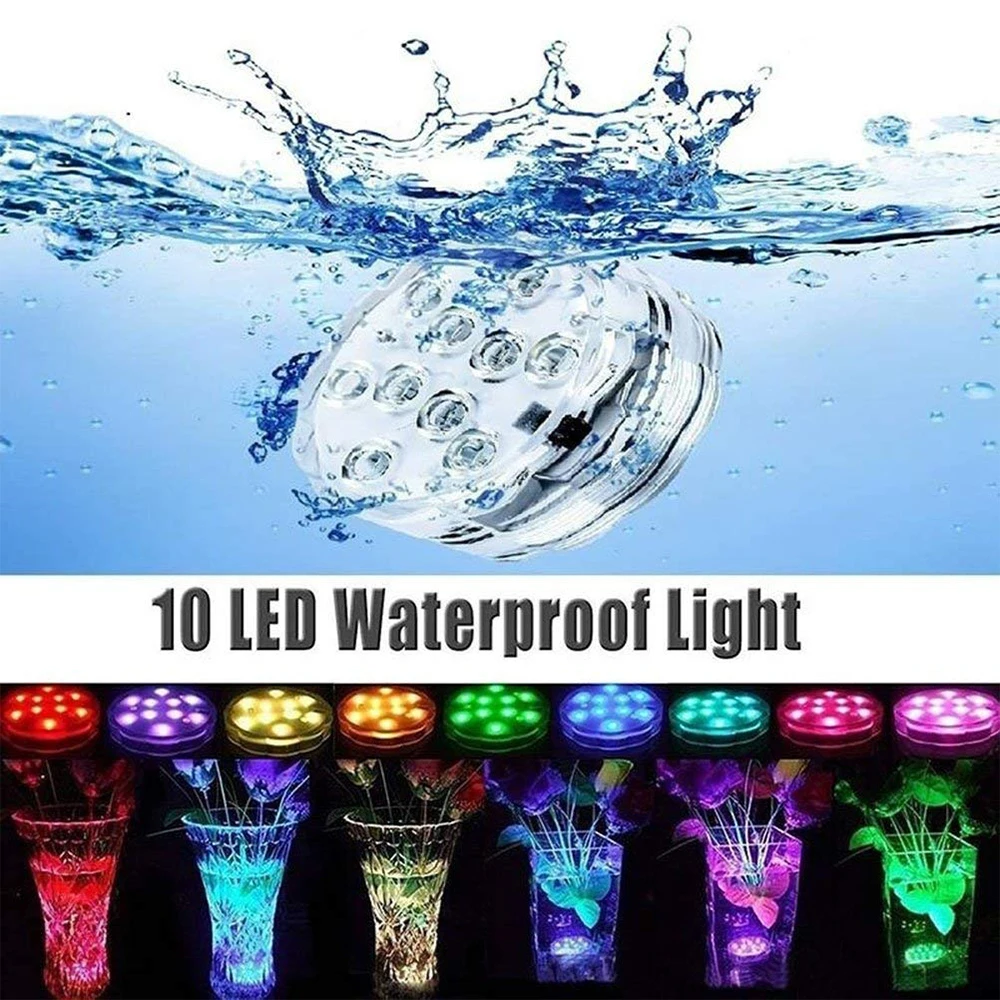 Подводный светильник LEDF 1/2/4 шт. ПОГРУЖНОЙ водонепроницаемый RGB с дистанционным