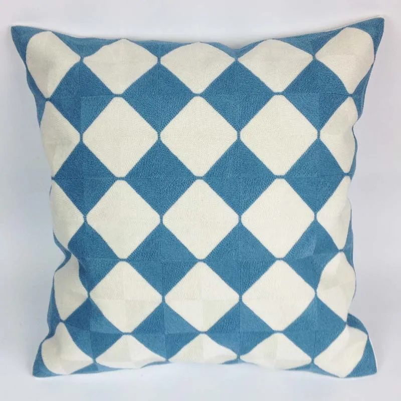 Декоративный Хлопковый чехол для подушки наволочка с вышивкой Квадратные