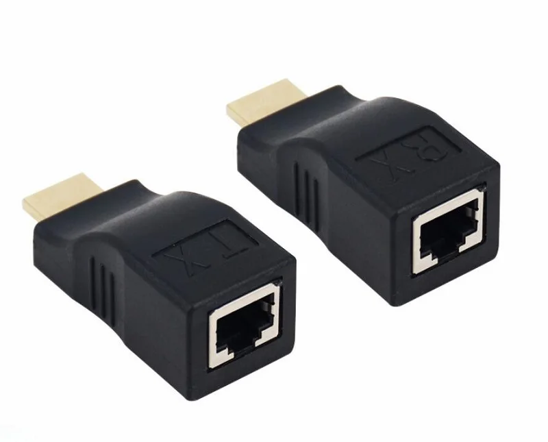 Черный HDMI по RJ45 CAT5e CAT6 UTP LAN Ethernet балун расширитель ретранслятор-1080p 3D HD Oct30 HW |