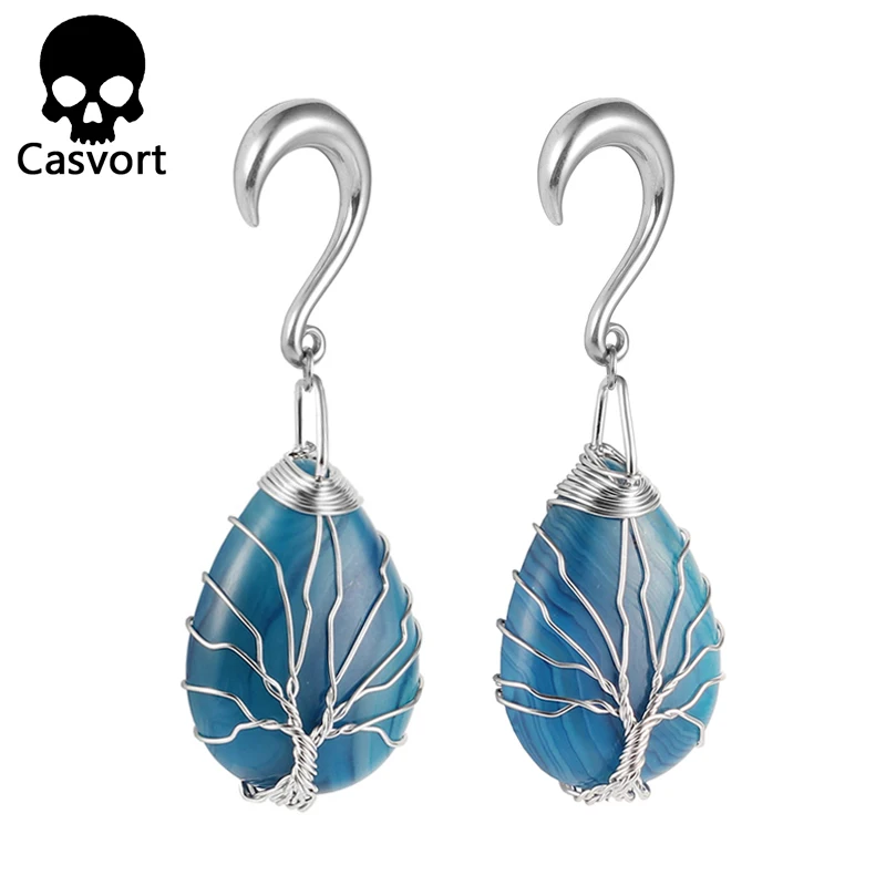 Casvort Новое поступление асимметричные затычки для ушей из натурального камня