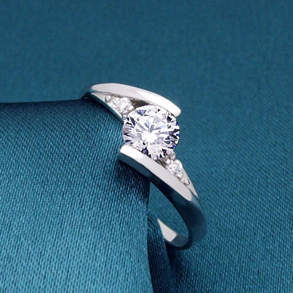 Женское классическое кольцо из серебра 925 пробы роскошное обручальное ювелирные