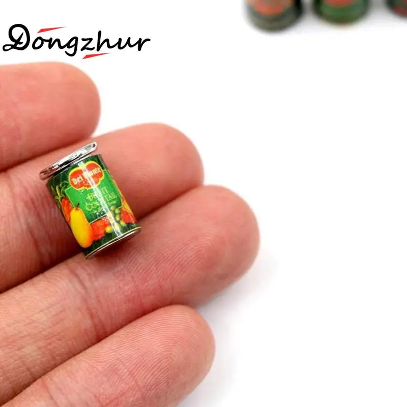 Dongzhur 5 шт. 1:12 аксессуары для кукольного домика мини консервированные фрукты банок