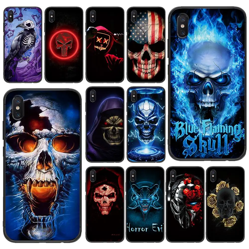 Satanic страшный череп Мягкий ТПУ для Xiaomi Redmi Mi6 8 9 A1 A2 F1 Plus чехол 5/5 M8 Lite силиконовый