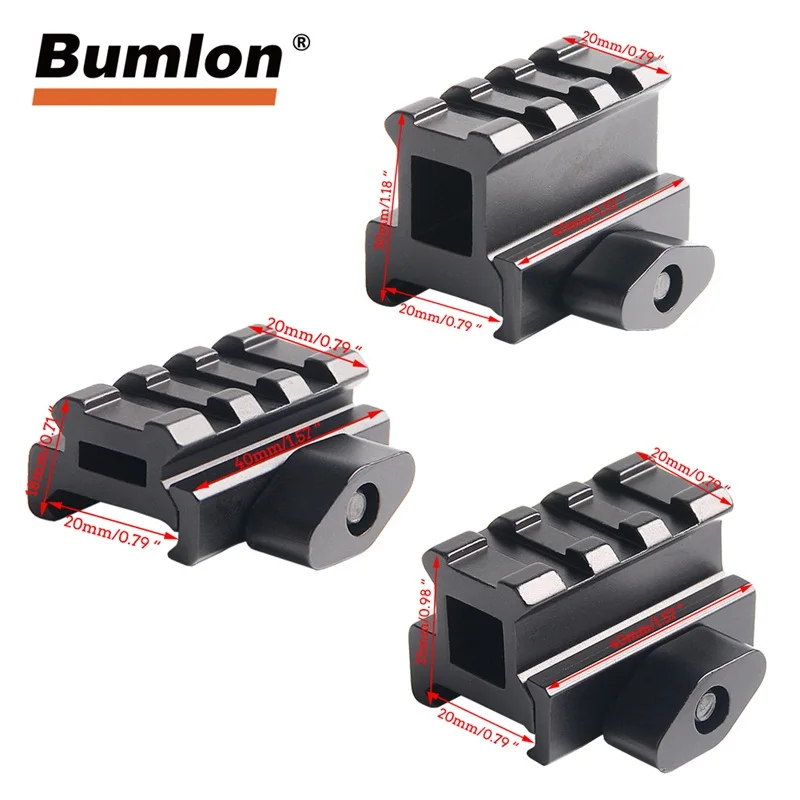 QD прицел Riser Rail Mount Quick Release низкий средний высокий профиль 3 слота 20 мм пикатинни для точечный прицел охотничий Accesso1-0038
