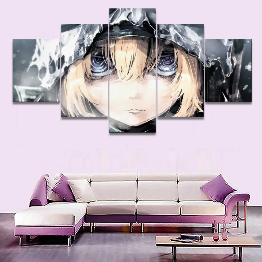 Картина на холсте Фотофон с изображением стены 5 шт. аниме Youjo Senki Tanya Degurechaff