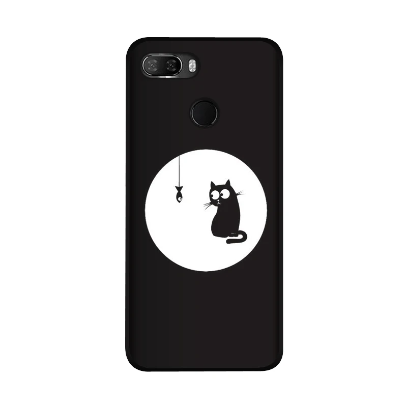 As picture showing Мягкий ТПУ чехол PENSEN для lenovo K5 play, матовый чехол с рисунком, чехол для телефона s Для lenovo K5 Play Flower, милый Космический Чехол с котом - Цвет: As picture showing