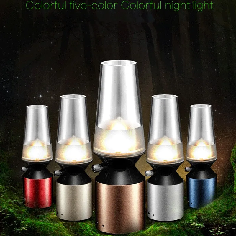 Ретро светодиодный свет USB Перезаряжаемый реагирующая на задувание керосиновой