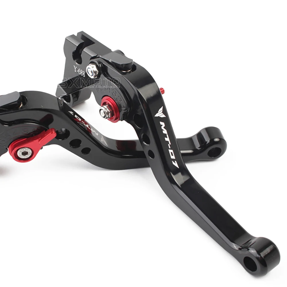 С логотипом MT 07 короткие рычаги мотоцикл запчасти ЧПУ Регулируемые сцепные для