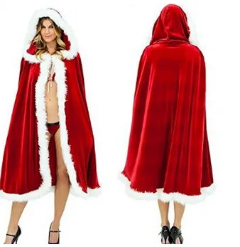 

Warm Christmas sexy beautiful Christmas party cloak costume Lady Christmas Sexy Cloak A-0509