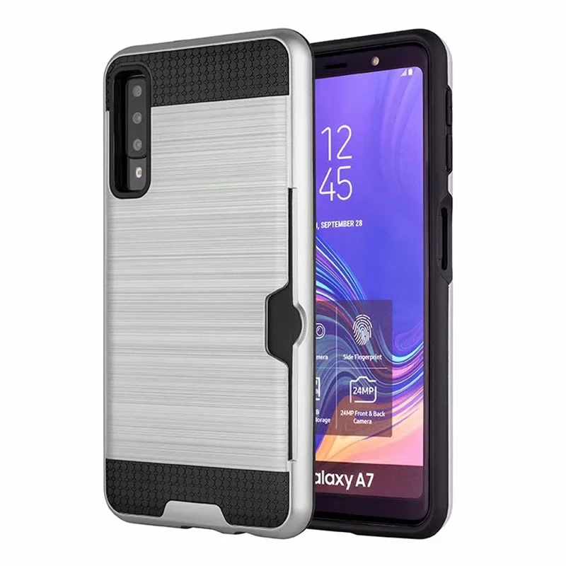 Гибридный ТПУ + PC защитный чехол для Samsung Galaxy S10 A7 2018 A6 A8 PLUS J4 J6 J7 J8 слот карт