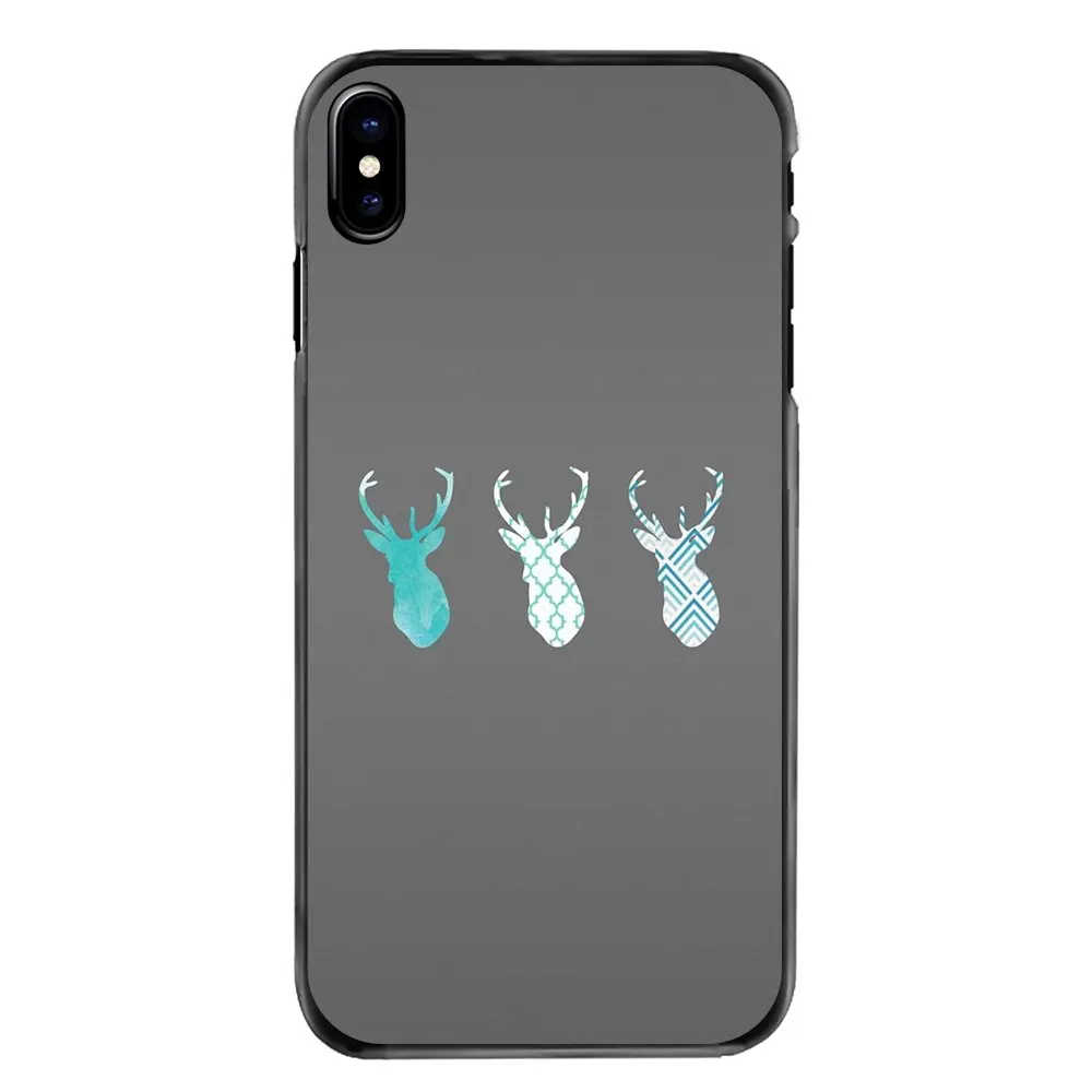 Жесткий черный кожаный чехол для iPhone 4 и 4S 5 5S 5C SE 6 6S 7 8 Plus X XR XS Max iPod Touch Browning Camo logo deer
