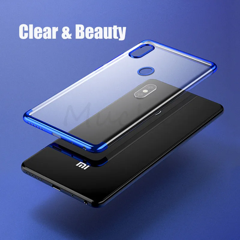 MUCHI For Xiaomi Mi 8 Case Luxury Laser Plating Soft Clear Back Cover Mi8 SE MI8SE Phone Cases |