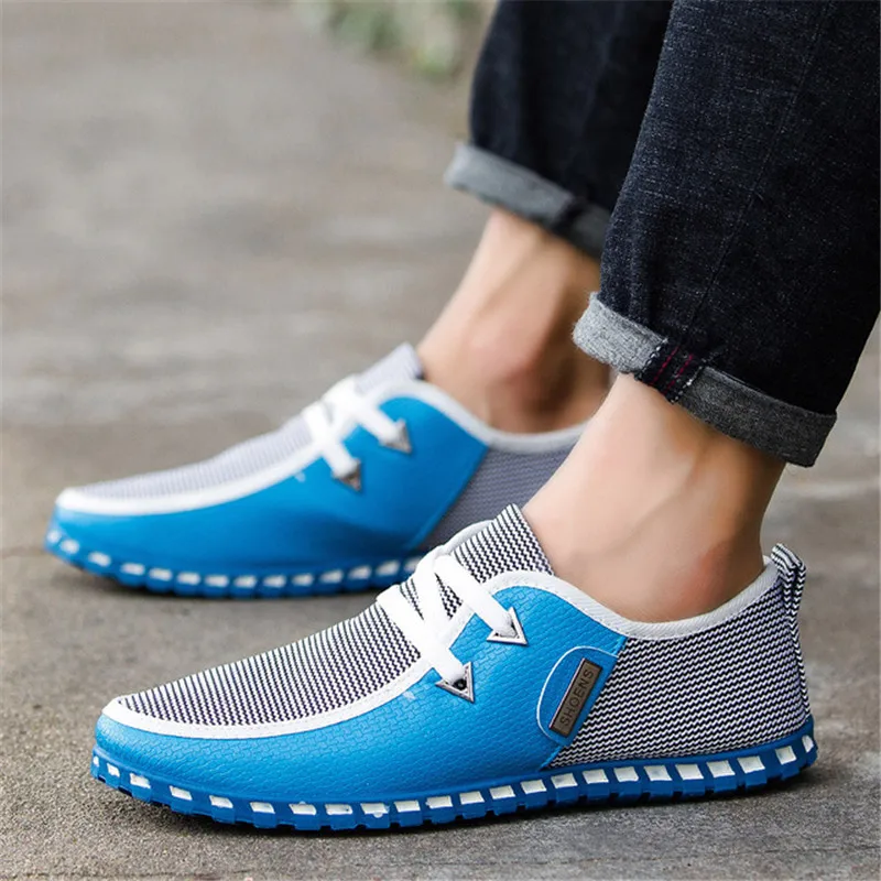 Men's casual Loafers Men Flat Shoes Trainers Lace-up Mocassin Homme Driving Summer Outdoor Footwear Zapatillas Hombre | Обувь