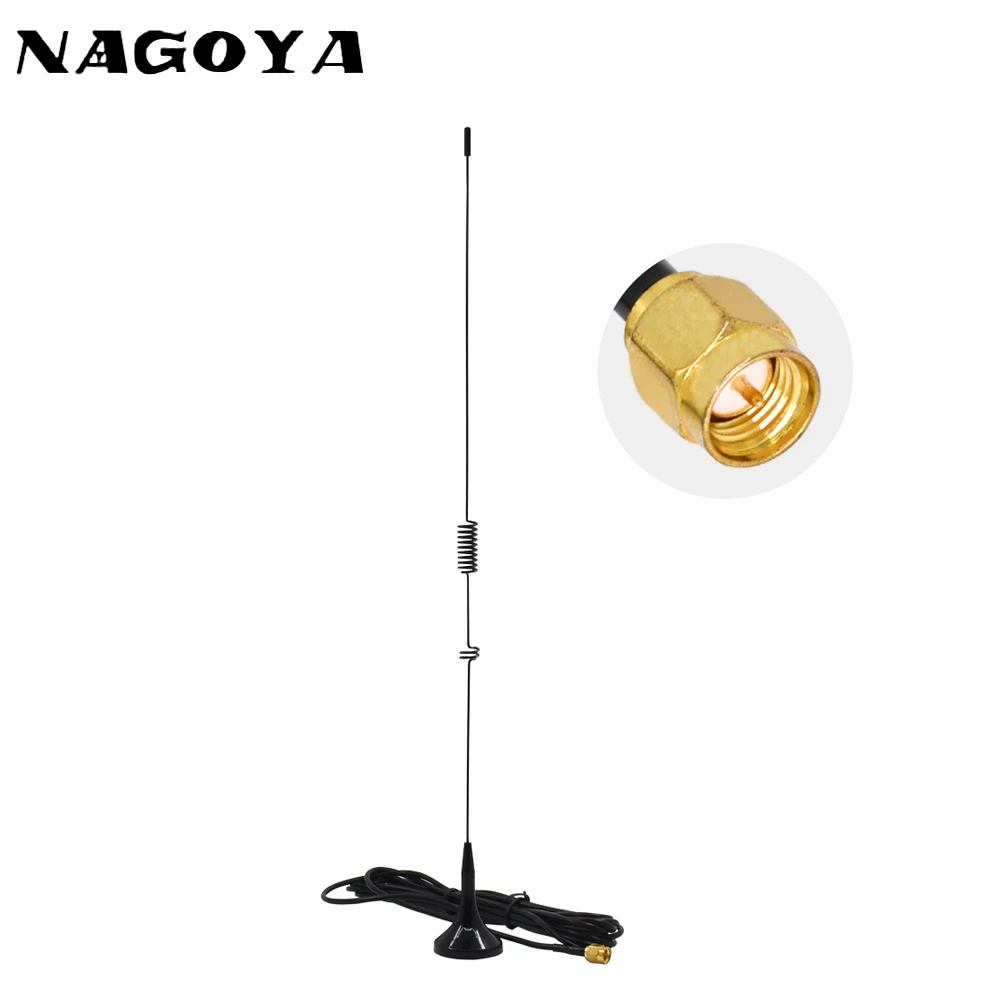 Антенна NAGOYA UT-106UV SMA-M мужской Dual Band двухстороннее радио аксессуары иди и болтай Walkie Talkie антенна автомобильное магнитное крепление 3 м RG-174 кабель для BaoFeng