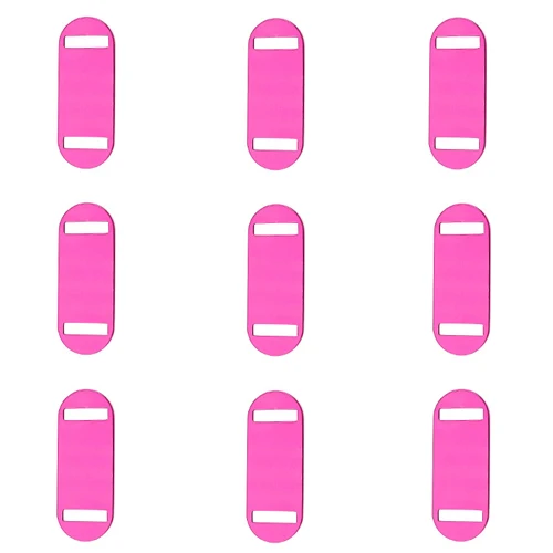 20 шт./партия, идентификационная бирка для собак с защитой от потери, индивидуальная овальная форма, твердый алюминиевый материал, выгравированный на заказ, для щенка, кошки, табличка для телефона - Цвет: Розово-красный