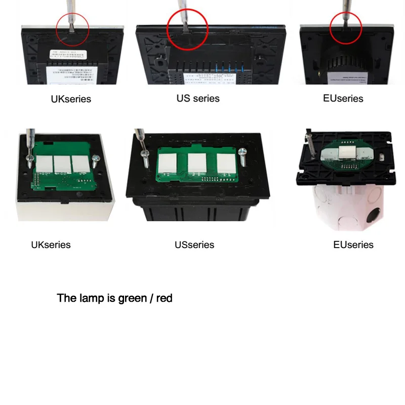 Стандарт Великобритании 1 2 3 банды 1way дверной звонок контроллер сенсорный