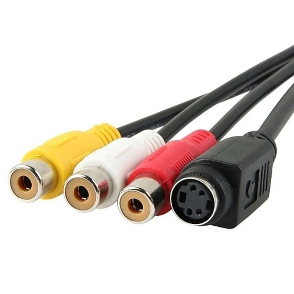 Акция 1 шт. 3 RCA Женский конвертер Кабель VGA к видео ТВ выход S Video AV адаптер|cable vga|vga to