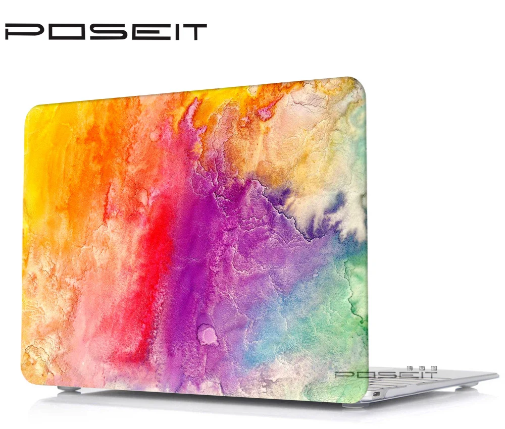 Жесткий Чехол для ноутбука + прорезиненная клавиатура Macbook Pro 13 с сенсорной