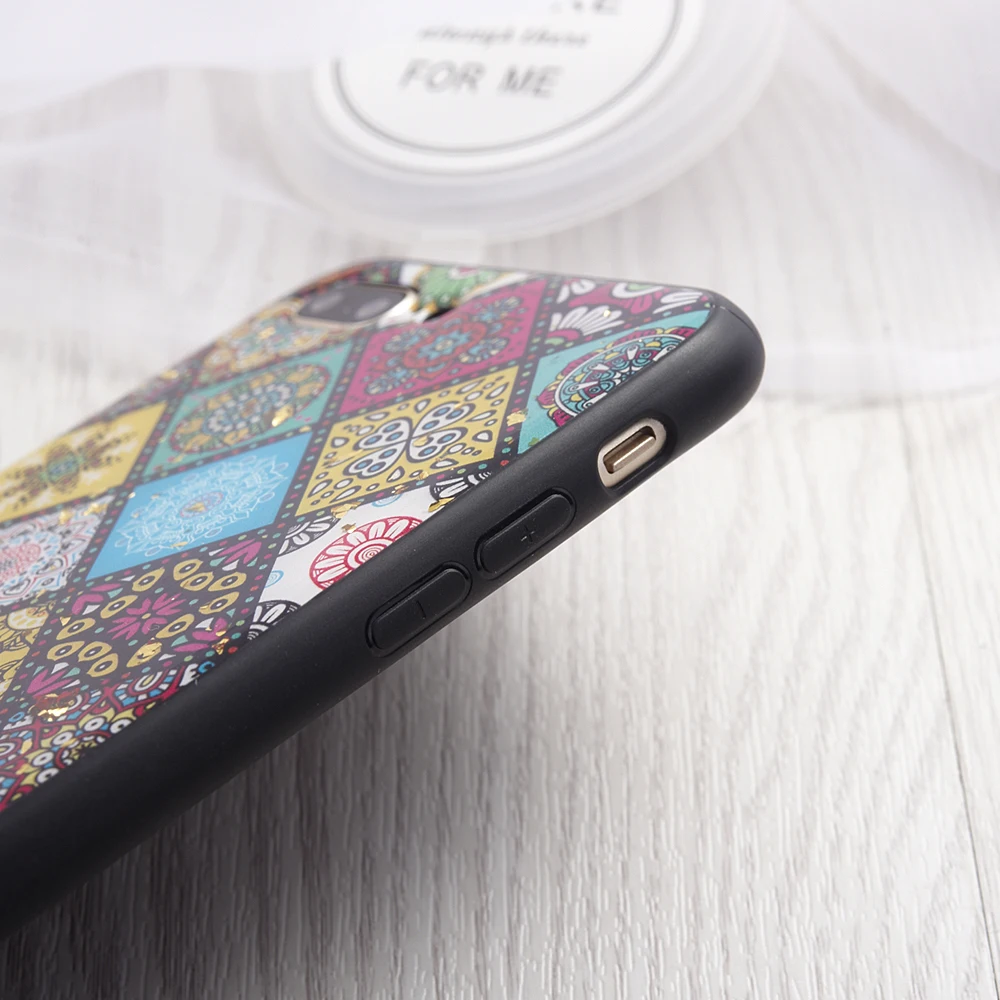 Роскошные решетки Капля клея чехол для iPhone 7 8 Plus Мягкие TPU X XS XR Max 6 S плюс Чехол |