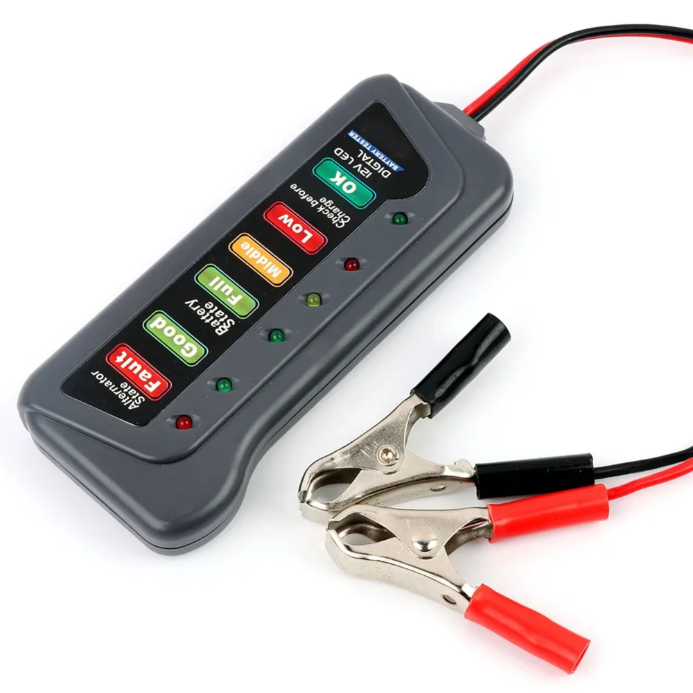 Sikeo Новый 12 В Цифровой автомобиль Батарея тестер светодио дный мотоциклетные