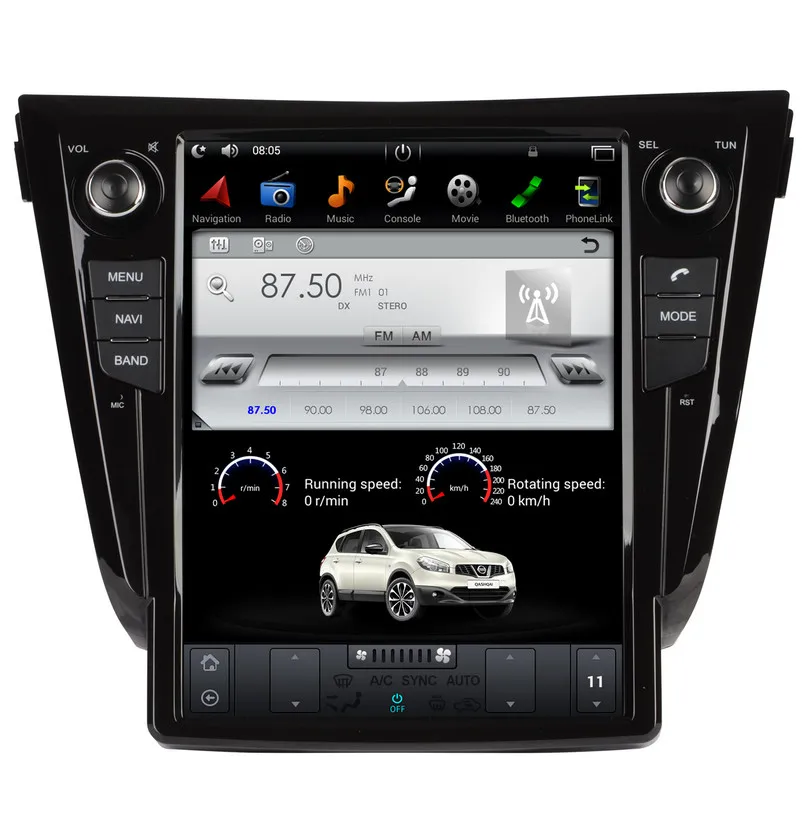 Автомобильный мультимедийный плеер Tesla Style 12 1 дюйма Android 7 GPS навигация для Nissan X Trail