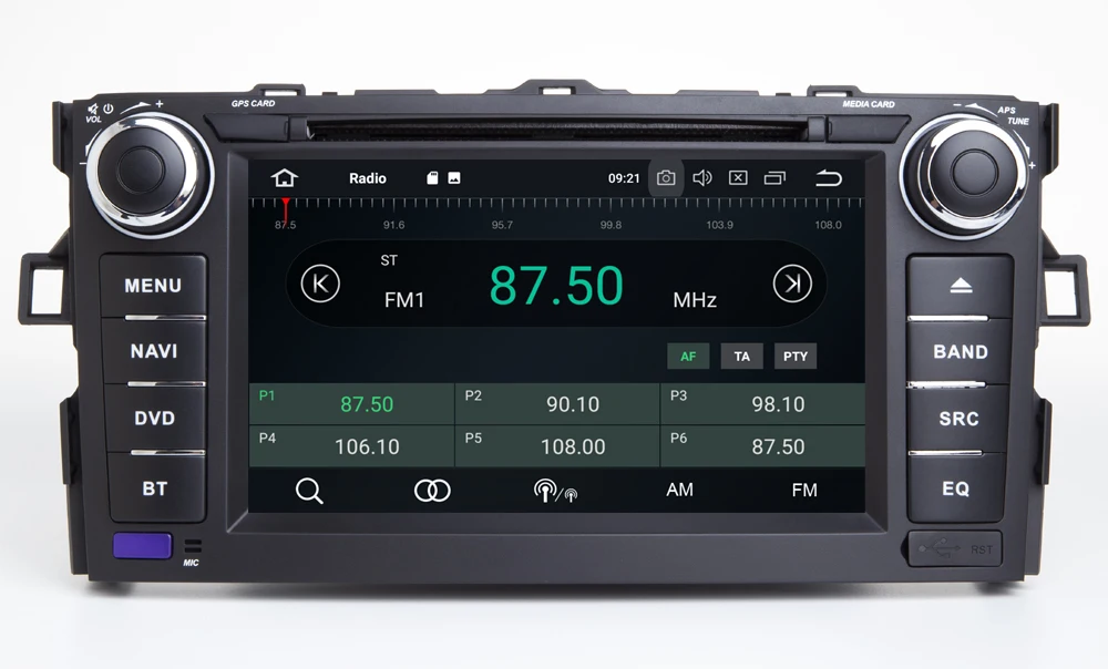 HIRIOT Android 10 автомобильный DVD GPS плеер для TOYOTA AURIS 07 11 Octa 8 Core 4 Гб + 64 ГБ DSP навигации BT WI