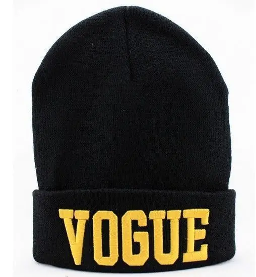 Новинка Лидер продаж письмо Vogue Вышивка Шапки для Для женщин мужчин зимняя