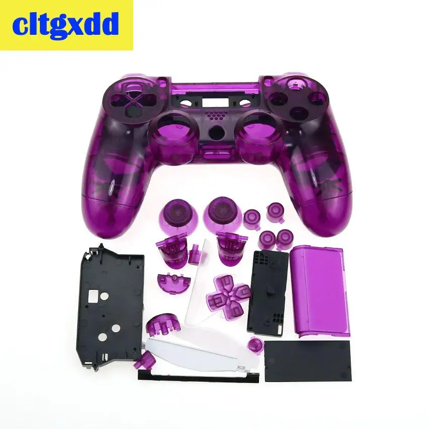 cltgxdd Transparent Matte Full Housing Gamepad Shell Case Buttons Replacement Parts for Sony PS4 Controller housing | Электроника