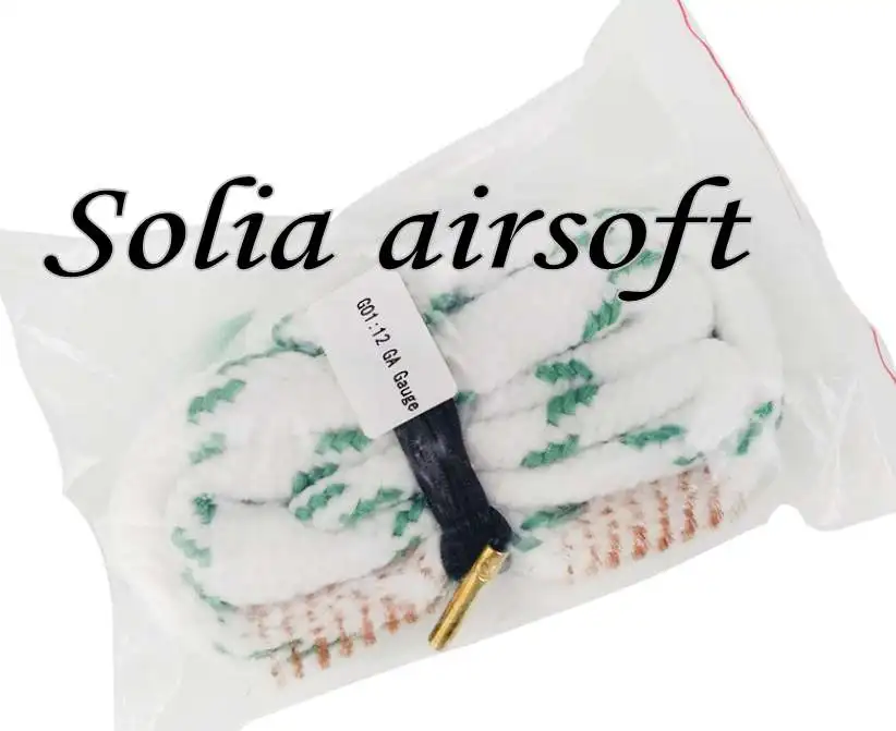 

12GA Gauge Gun Barrel Clean Rope Rifle Shot gun Barrel Fastest Cleaning Tools Pistol Cleaner Brush Barrel Rope Hunting Accessory