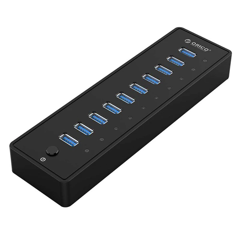 Maikou 10 портовый Разветвитель USB 3 0 с адаптером питания 12 В А 36 Вт для ноутбука ПК