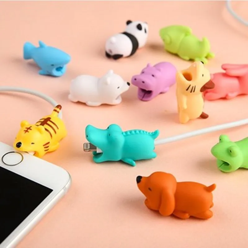 

Cable Winder 2pcs/lot Cartoon USB Charger Data Cable Cord Protector Charging line saver For iphone 8 7 6 USB cable protection