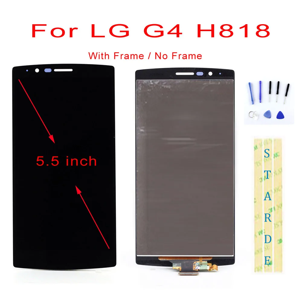 

STARDE Replacement LCD For LG G4 H818 LCD Display Touch Screen Digitizer Assembly Frame 5.5"