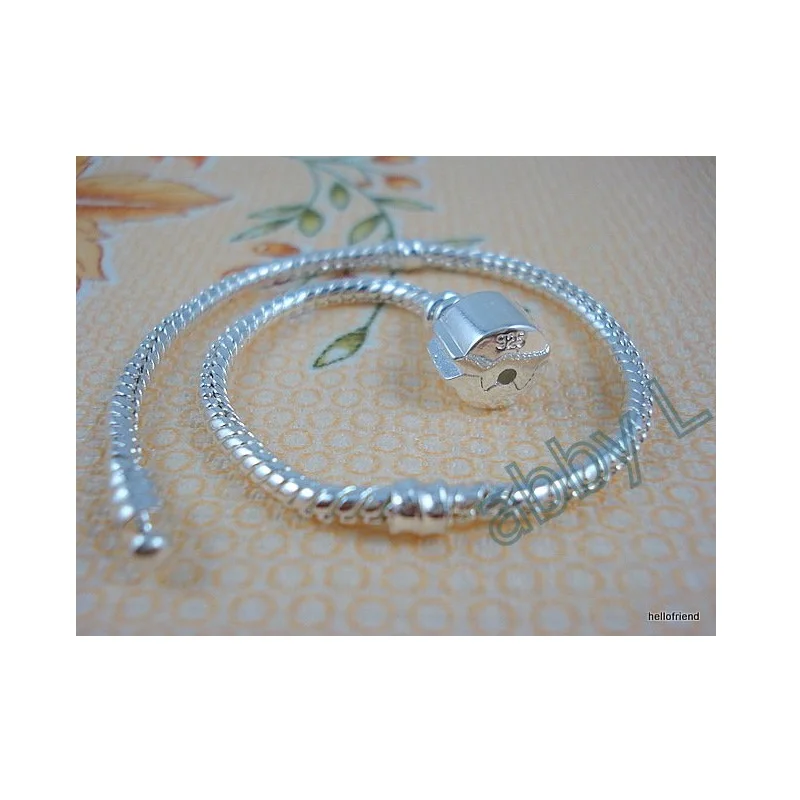 1 шт. посеребреный браслет с застежкой и цепочкой в виде змеи Подходит для