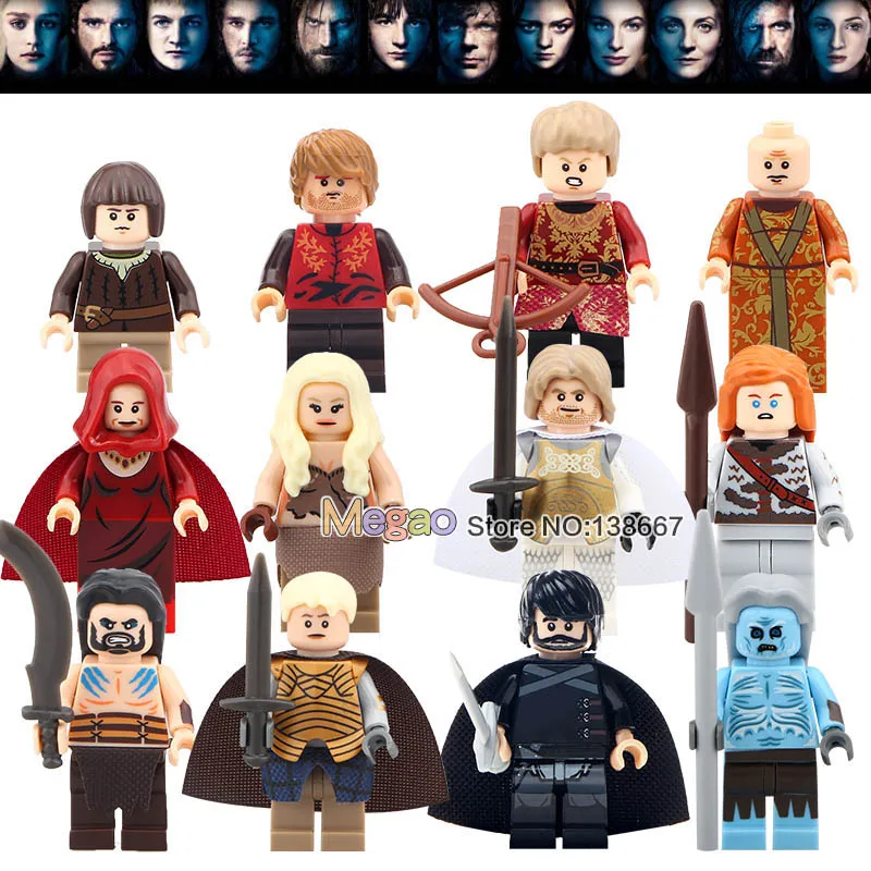Игра престолов Одиночная Khai Drago daeneris белый ходунки Jaime Льда и Огня строительные блоки модель игрушки UO