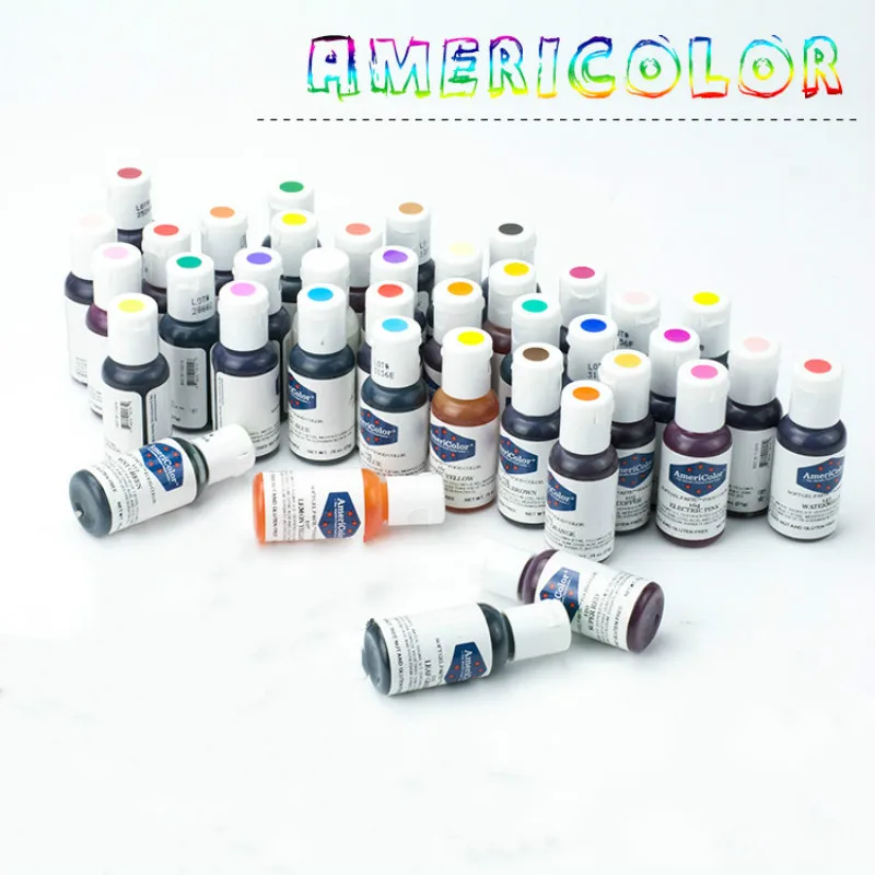 

Free Shipping America Americolor Natural Edible Pigment 41colors Color Cream Fondant Cake Macaroon Cream Pigment 1PCS 21g