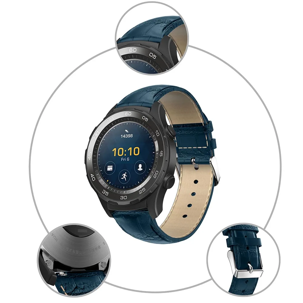 Leather Watchband Smart Watch accessories Men Women Band Wrist Strap For Huawei 2 Drop Shipping | Электроника