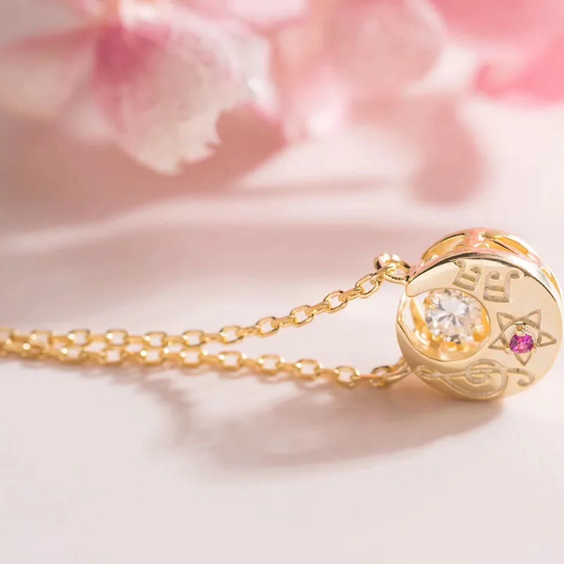 Ожерелье из серебра 925 пробы с изображением Сейлор Мун