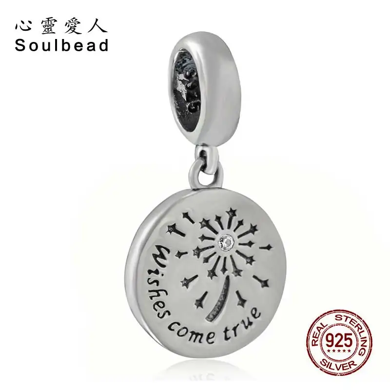 Soulbead Wishing Fireworks Dangle Charm with White Zircon Fit Pandora Charms Silver 925 Original Beads For Friend Gift | Украшения и